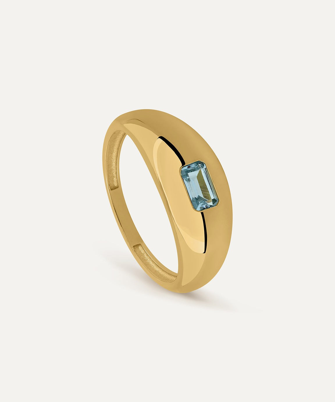 SIGNET RING BAR TOPAZ SKY