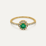 ROUND ESTELA EMERALD RING