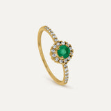 ROUND ESTELA EMERALD RING