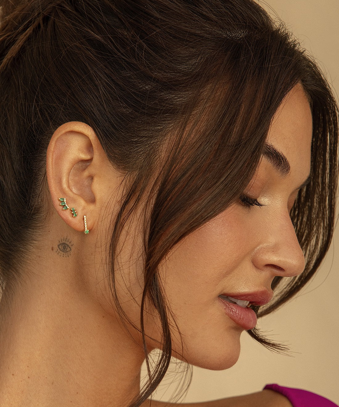 PLUTO EMERALD EARRING