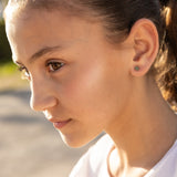 NATURAL FLOWER EMERALD EARRING KIDS