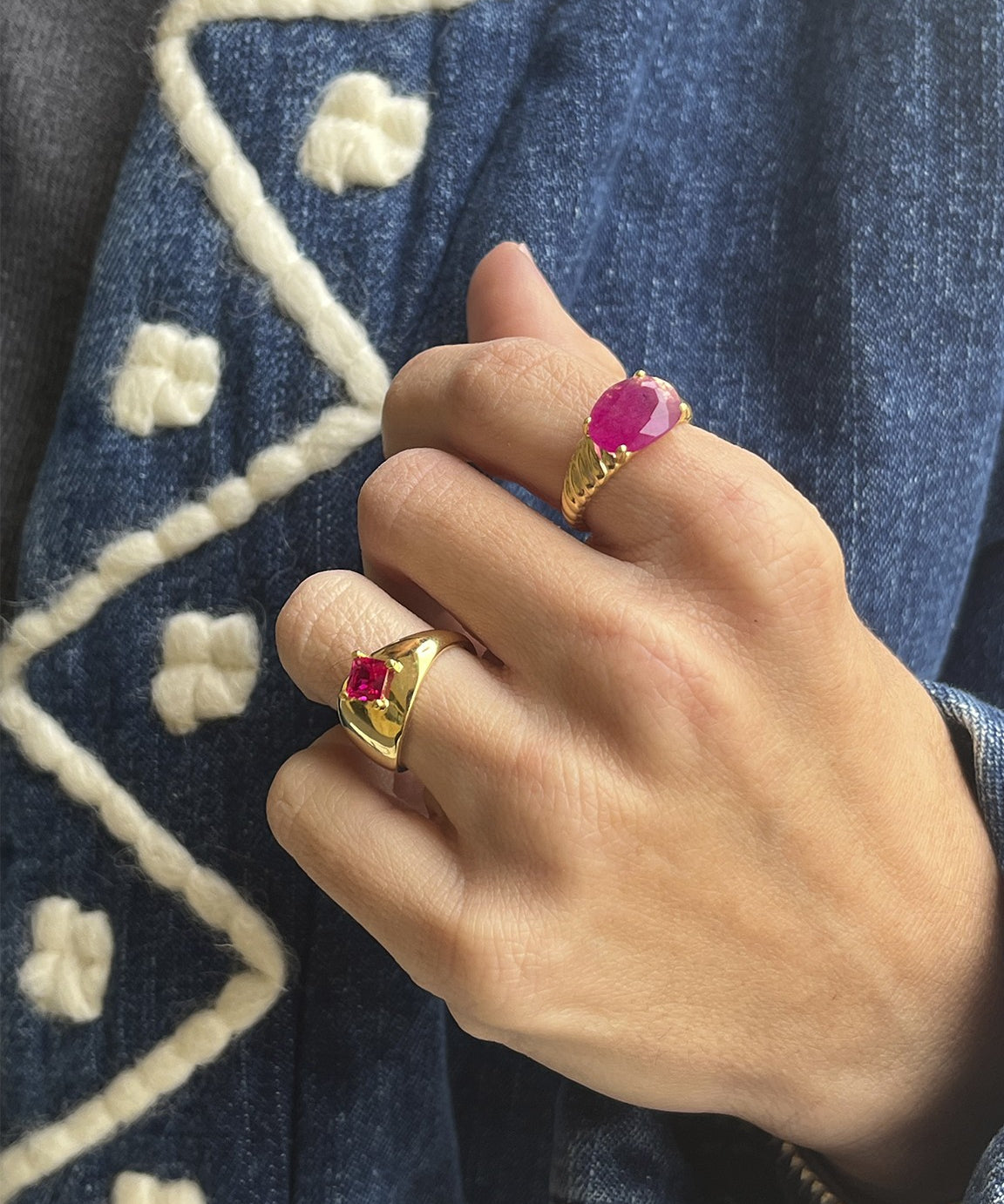 Ring Seerose Rosa