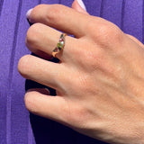PERIDOT AND ROSE TOPAZ FLORAISON RING