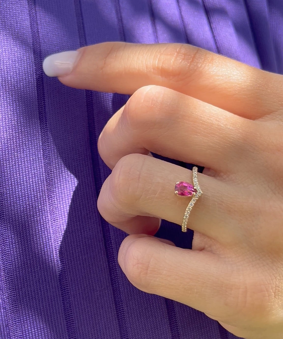 ANILLO VERSAILLES TOPACIO ROSA