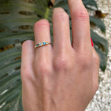 ANILLO 5 PIEDRAS SKY Y LONDON BLUE