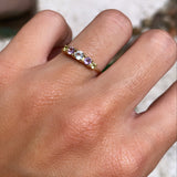 5-STONE AMETHYST AND LONDON BLUE RING