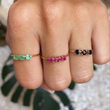 ANILLO TRIPLE GARRA RUBÍ