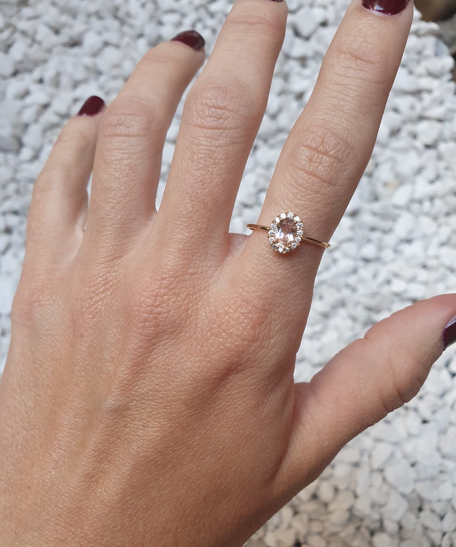 ANILLO ROSETÓN MORGANITA