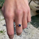 ANILLO ROSETÓN ZAFIRO Y DIAMANTES
