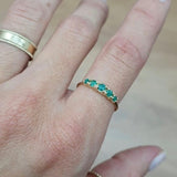 ANILLO 5 PIEDRAS ESMERALDA