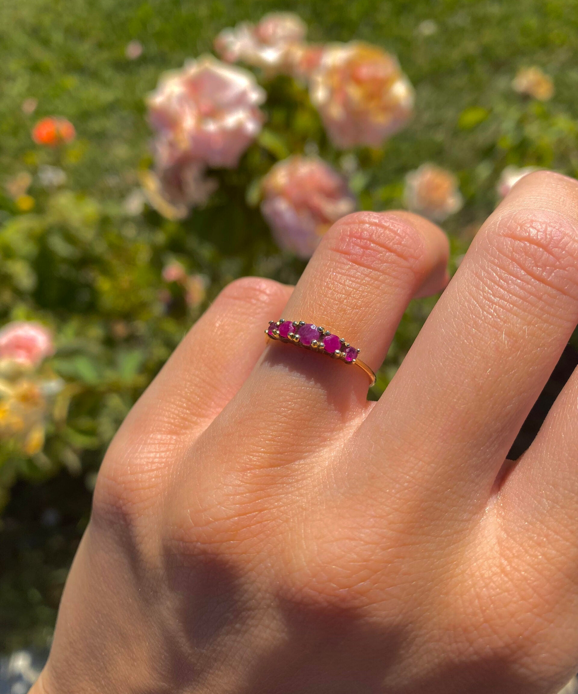 5-STONE RUBY RING