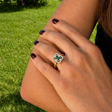 ANILLO ART DECO ESMERALDA Y DIAMANTES