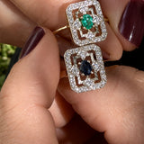 ANILLO ART DECO ESMERALDA Y DIAMANTES